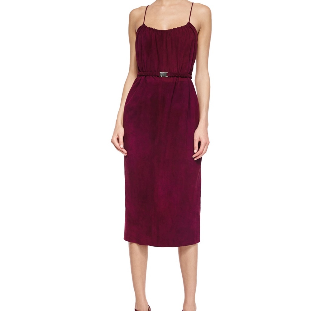 Halston Heritage Suede Cami Dress Size 10